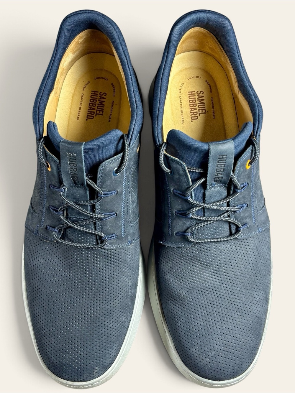Samuel Hubbard Featherlight Muir Navy Nubuck Sneakers Men’s 14W Leather